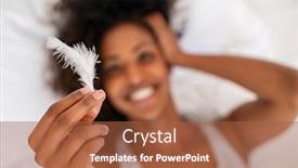  Presentation with african beauty - Colorful slide set enhanced with closeup-of-african-american-woman backdrop and a red colored foreground