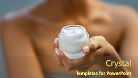  Presentation with black woman - Amazing slide set having closeup-of-african-woman-holding backdrop and a tawny brown colored foreground