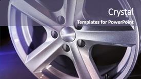  Presentation with alloy - Audience pleasing PPT theme consisting of alloys - closeup of alloy wheel backdrop and a gray colored foreground