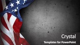  Presentation with grey - Beautiful PPT layouts featuring partriotic banners - closeup of american flag backdrop and a dark gray colored foreground
