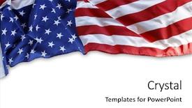  Presentation with american flag - Slide deck enhanced with tolliver falls cascades over rocky background and a tawny brown colored foreground