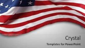  Presentation with american flag - Beautiful PPT layouts featuring closeup of american flag backdrop and a light gray colored foreground