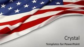  Presentation with united states flag - Beautiful slides featuring closeup of american flag backdrop and a light gray colored foreground