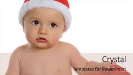  Presentation with baby - Presentation enhanced with closeup of an adorable baby background and a  colored foreground