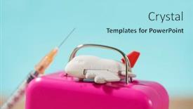  Presentation with tourism business - Cool new theme with closeup-of-an-airplane backdrop and a arctic colored foreground