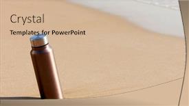  Presentation with reusable - Slides consisting of closeup-of-an-aluminum-reusable background and a soft green colored foreground