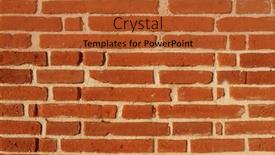  Presentation with red brick wall - PPT layouts enhanced with closeup-of-an-ancient-red background and a red colored foreground