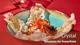  Presentation with red curtain - Presentation design consisting of closeup-of-an-asian-style background and a tawny brown colored foreground