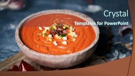  Presentation with bowl - Presentation theme with closeup-of-an-earthenware-bowl background and a ocean colored foreground