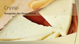  Presentation with cheese - Theme enhanced with closeup-of-an-earthenware-plate background and a yellow colored foreground