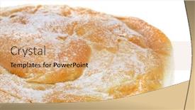  Presentation with spain - Presentation theme having closeup-of-an-ensaimada background and a coral colored foreground