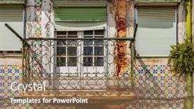  Presentation with architecture old - Amazing presentation theme having closeup-of-an-old-building backdrop and a coral colored foreground