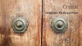  Presentation with cordoba - Slides with closeup-of-an-old-wooden background and a coral colored foreground