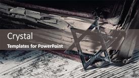  Presentation with david star - Cool new presentation theme with closeup-of-an-old backdrop and a gray colored foreground