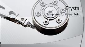  Presentation with computer - Audience pleasing slide set consisting of closeup of an open computer backdrop and a light gray colored foreground