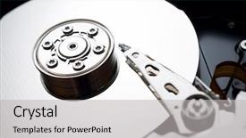  Presentation with computer memory - Presentation design featuring closeup of an open computer background and a light gray colored foreground