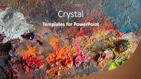  Presentation with art - Colorful slide deck enhanced with closeup-of-art-palette backdrop and a tawny brown colored foreground