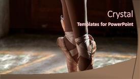  Presentation with ballerina - Presentation design having closeup-of-ballerina-feet background and a wine colored foreground