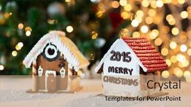  Presentation with christmas baking - Cool new theme with closeup of beautiful gingerbread house backdrop and a  colored foreground