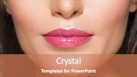  Presentation with abstract beautiful black pink glitter - Colorful slide deck enhanced with closeup of beautiful sexy lips backdrop and a coral colored foreground