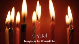  Presentation with lit candles - PPT layouts having closeup-of-birthday-candles background and a tawny brown colored foreground