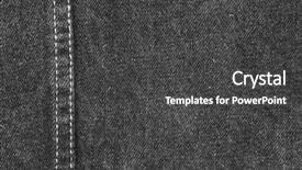  Presentation with denim - Cool new presentation design with closeup of black denim fabric backdrop and a dark gray colored foreground