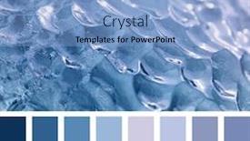  Presentation with ice blue - Presentation design enhanced with closeup-of-blue-glacial-ice background and a light blue colored foreground