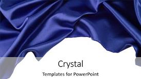  Presentation with plain blue - Colorful slides enhanced with closeup of blue silk fabric on plain background backdrop and a white colored foreground