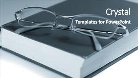  Presentation with indian book designs - Amazing presentation theme having closeup of book and glasses backdrop and a ocean colored foreground