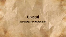  Presentation with paper - Amazing slide set having closeup of brown wrinkled paper backdrop and a coral colored foreground