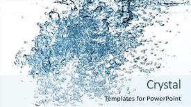  Presentation with many bubbles in water close - Beautiful slide set featuring closeup of bubbles in water backdrop and a sky blue colored foreground