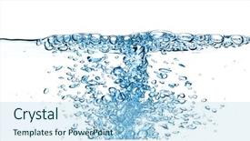  Presentation with water - Audience pleasing slides consisting of closeup of bubbles in water backdrop and a  colored foreground