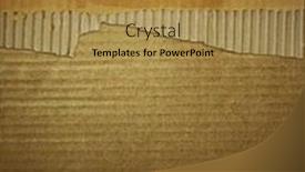  Presentation with cardboard - Presentation design enhanced with closeup-of-cardboard-texture background and a gold colored foreground