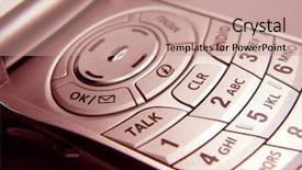  Presentation with phone - Cool new presentation with closeup of cellular phone keypad backdrop and a  colored foreground
