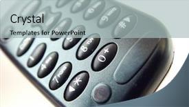  Presentation with phone - Beautiful presentation theme featuring closeup of cellular phone keypad backdrop and a  colored foreground