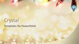  Presentation with glowing lights - Slides with closeup of christmas lights glowing background and a lemonade colored foreground