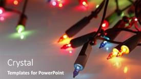  Presentation with glowing lights - Amazing slide set having closeup of christmas lights glowing backdrop and a violet colored foreground