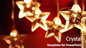  Presentation with christmas lights - Slides having closeup of christmas star lights background and a tawny brown colored foreground