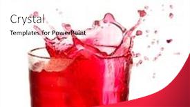  Presentation with cocktail - Beautiful presentation featuring closeup of cocktail splash on a white background backdrop and a white colored foreground