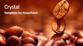  Presentation with effect - Audience pleasing PPT layouts consisting of closeup of coffee beans with focus on one filtered image warm cross processed vintage effect backdrop and a tawny brown colored foreground