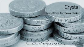  Presentation with note - Cool new presentation theme with closeup of coins on currency backdrop and a light blue colored foreground