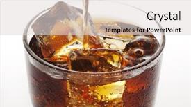  Presentation with coca cola - Audience pleasing theme consisting of closeup of cola being poured backdrop and a lemonade colored foreground