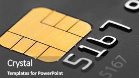  Presentation with chip - Cool new presentation theme with closeup of credit card micro backdrop and a dark gray colored foreground