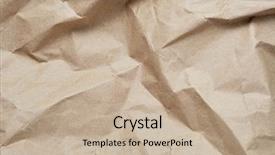  Presentation with crumpled paper various balls - Colorful PPT theme enhanced with closeup of crumpled kraft paper backdrop and a mint green colored foreground