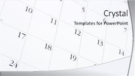  Presentation with page - PPT theme with monthly calendars - closeup of dates on calendar background and a sky blue colored foreground