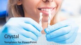  Presentation with teen mom cap and gown holding a baby - Presentation design enhanced with closeup of dentist holding chosen background and a light blue colored foreground