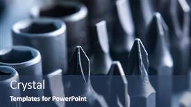  Presentation with bits - Slide deck enhanced with closeup-of-different-bits-set background and a ocean colored foreground