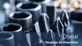  Presentation with bits - Beautiful slides featuring closeup-of-different-bits-set backdrop and a ocean colored foreground