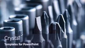  Presentation with bits - Amazing PPT layouts having closeup-of-different-bits-set backdrop and a ocean colored foreground