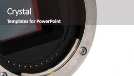 Presentation with sensor - Theme enhanced with closeup of digital camera full background and a dark gray colored foreground